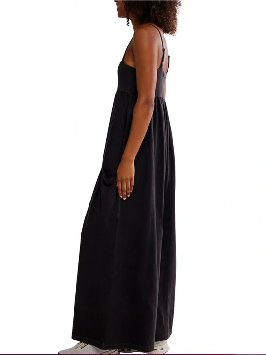 FP Movement Hot Shot Strappy Onesie in Black sz L NWT $80R - Picture 6 of 7